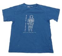 Tmavomodré tričko s kosmonautem UniQlo 