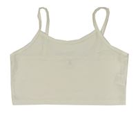 Smetanový crop top Shein