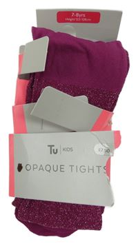 Nové - Fialové třpytivé silonky Tu