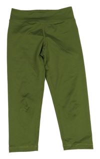 Zelené sportovní crop legíny Amazon