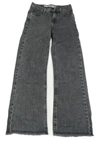 Šedé široké rifle Miss denim 