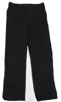 Černé plátěné chino kalhoty H&M