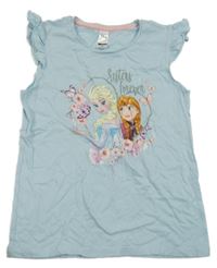 Světlemodrý top s Annou a Elsou Disney + C&A
