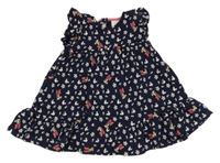 Tmavomodré bavlněné šaty s Minnií Disney