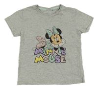 Šedé melírované tričko s Minnie Disney
