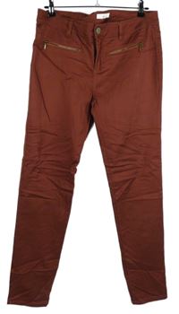 Dámské rezavé skinny kalhoty 