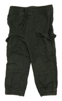 Tmavoolivové cargo cuff rifle Matalan