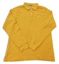 Hořčicové mikinotriko s límečkem Benetton