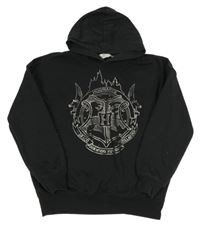 Černá mikina s erbem a kapucí - Harry Potter H&M