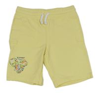 Žluté teplákové kraťasy se slonem Little Kids