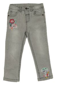 Šedé skinny rifle s houbičkami Pep&Co