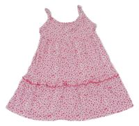 Bílo-růžové květované šaty Kids