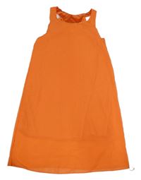 Oranžové šifonové šaty 