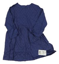 Nové - Tmavomodré vzorované lehké šaty Mothercare