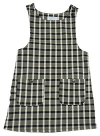 Béžovo-černé kostkované laclové šaty Primark
