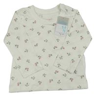 Nové - Bílé květované triko Primark