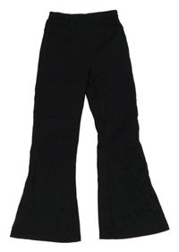 Černé flare elastické sportovní kalhoty PRIMARK