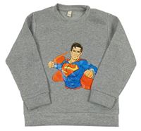 Šedá melírovaná mikina se Supermanem