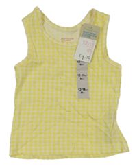 Nové - Žluto-bílý kostkovaný top Primark