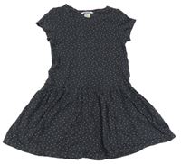 Tmavošedé vzorované bavlněné šaty H&M