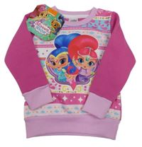 Nové - Fuchsiovo-růžovo-modrá mikina se Shimmer&Shine