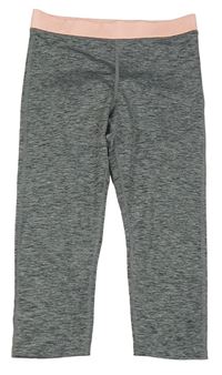 Šedé melírované sportovní capri legíny H&M