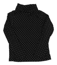 Černé puntíkaté triko s rolákem H&M