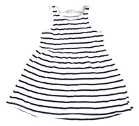 Tmavomodro-bílé pruhované šaty H&M