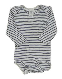 Bílo-tmavomodré pruhované body Sanetta