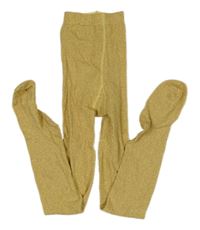 Zlaté třpytivé punčocháče H&M
