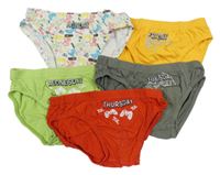 5set - 5x barevné slipy s ovladači 