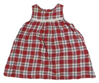 Červeno-bílo-šedé kostkované šaty H&M