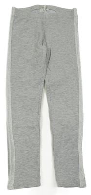 Šedé melírované legíny s proužky H&M