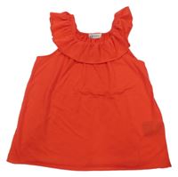 Červený top s volánkem H&M