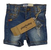 Nové -modré elastické riflové kraťasy PlayToday