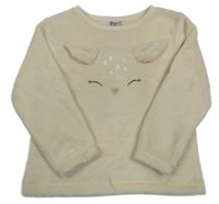 Béžová plyšová mikina s čumákem H&M