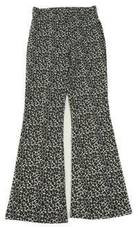 Béžovo-černé flare legíny s leopardím vzorem Primark