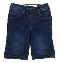 Tmavomodré skinny teplákové riflové kraťasy Denim Co.