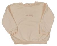 Světlerůžová crop mikina s nápisem Matalan