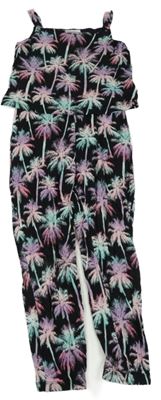 Černý kalhotový overal s palmami H&M