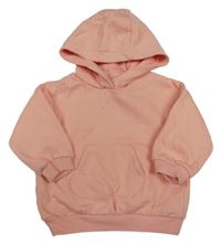 Broskvová oversize mikina s kapsou a kapucí Matalan