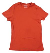 Červené žebrované tričko Primark