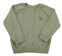 Khaki mikina s dinosaurem Primark