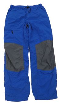 Safírovo-šedé šusťákové outdoorové kalhoty Frilufts
