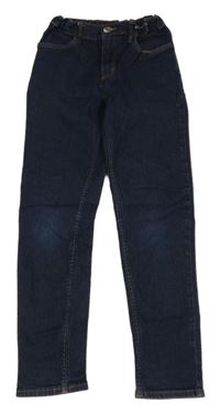 Tmavomodré slim fit rifle H&M