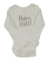 Bílé body s nápisem a číslem H&M