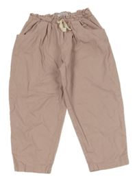 Světlerůžové plátěné kalhoty Primark