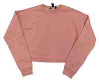 Růžová crop mikina New Look