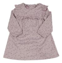 Lila vzorované šaty s volánem Primark
