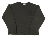 Tmavošedá oversize mikina s kapsou Mango